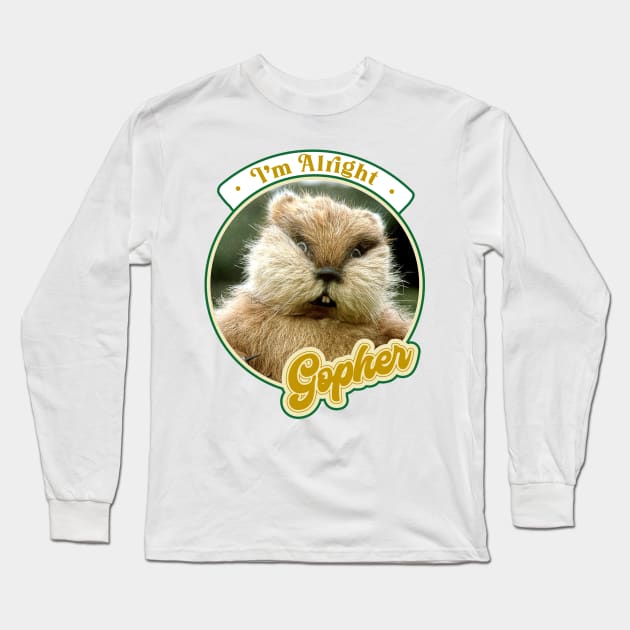 Retro Dancing Gopher Caddyshack Fan Design Long Sleeve T-Shirt by darklordpug